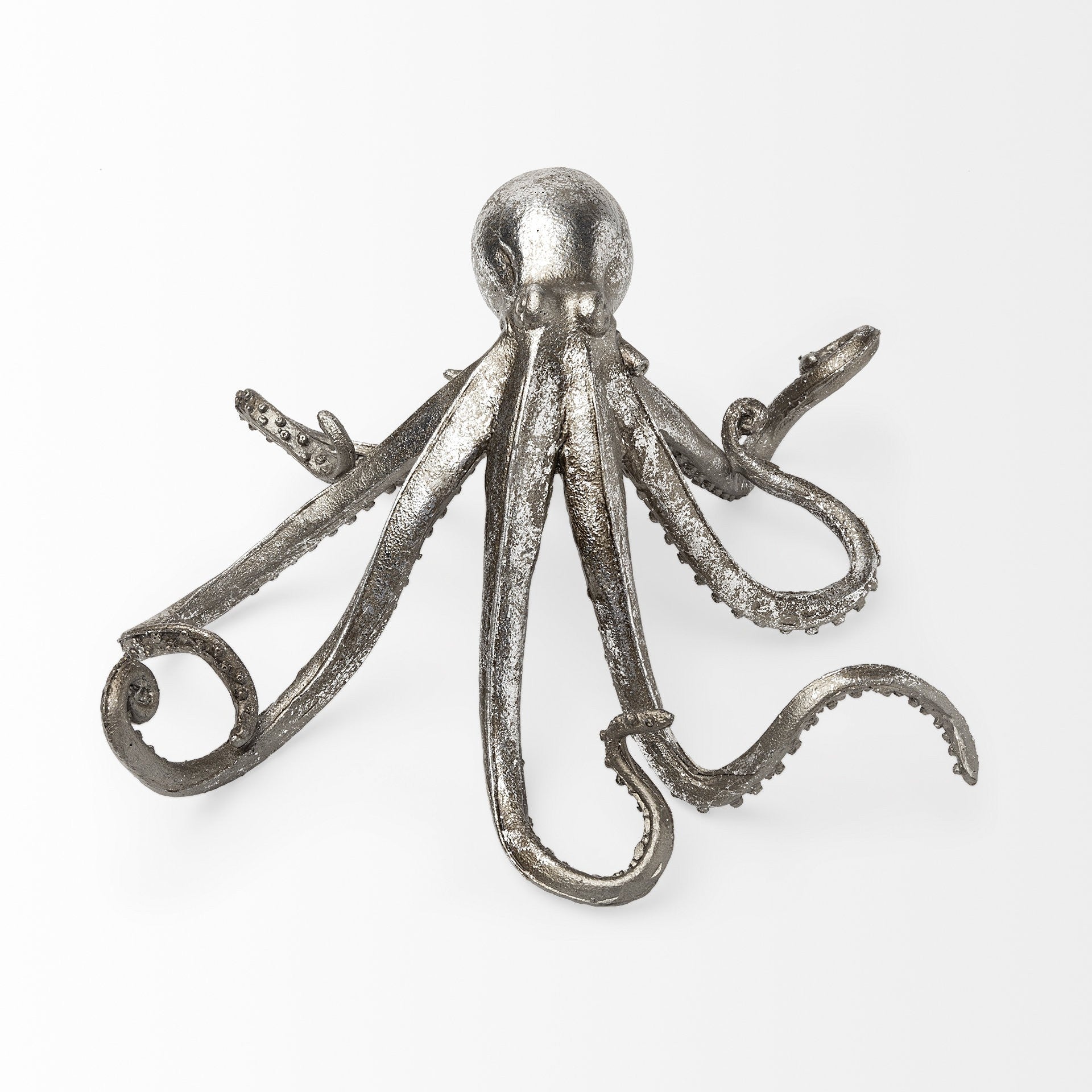 Petite Silver Resin Octopus Sculpture