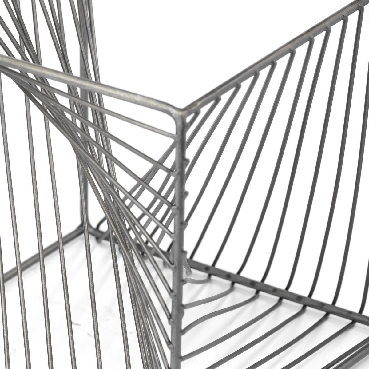 8" Silver Metal Cube Tabletop Sculpture