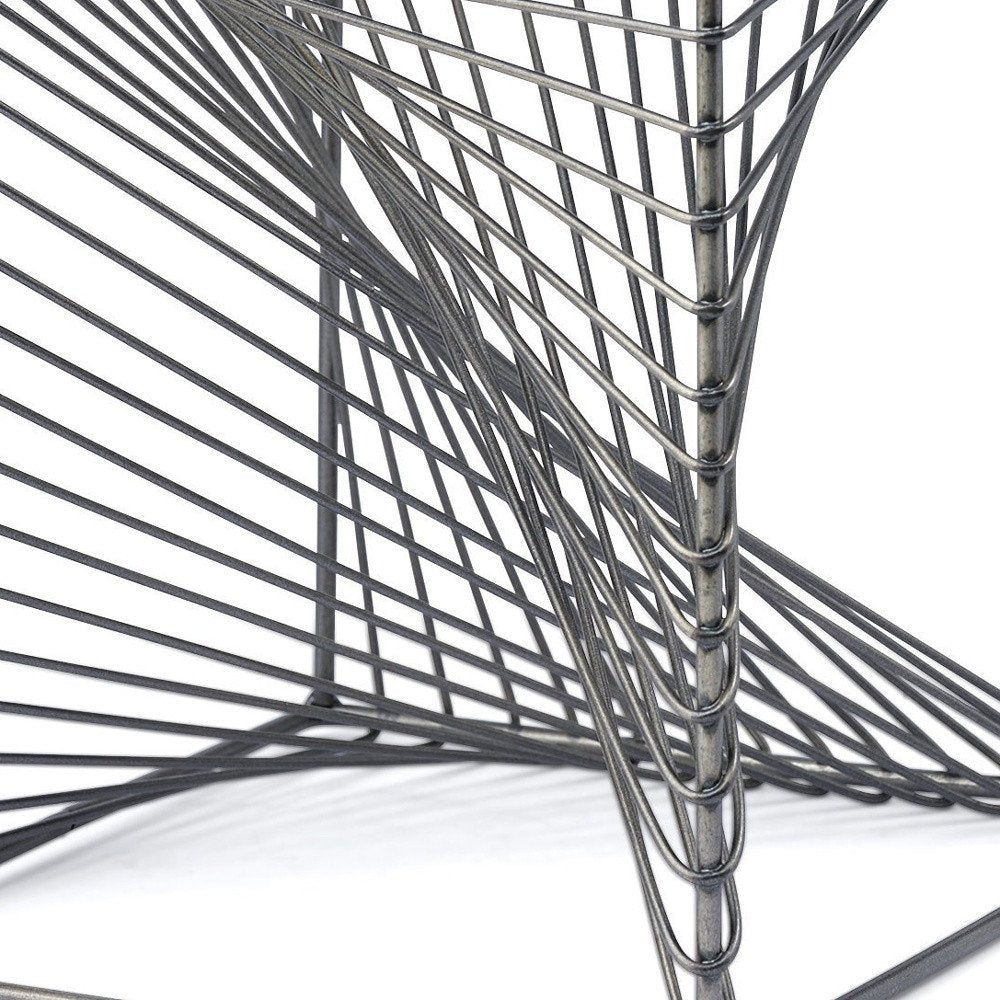 8" Silver Metal Cube Tabletop Sculpture