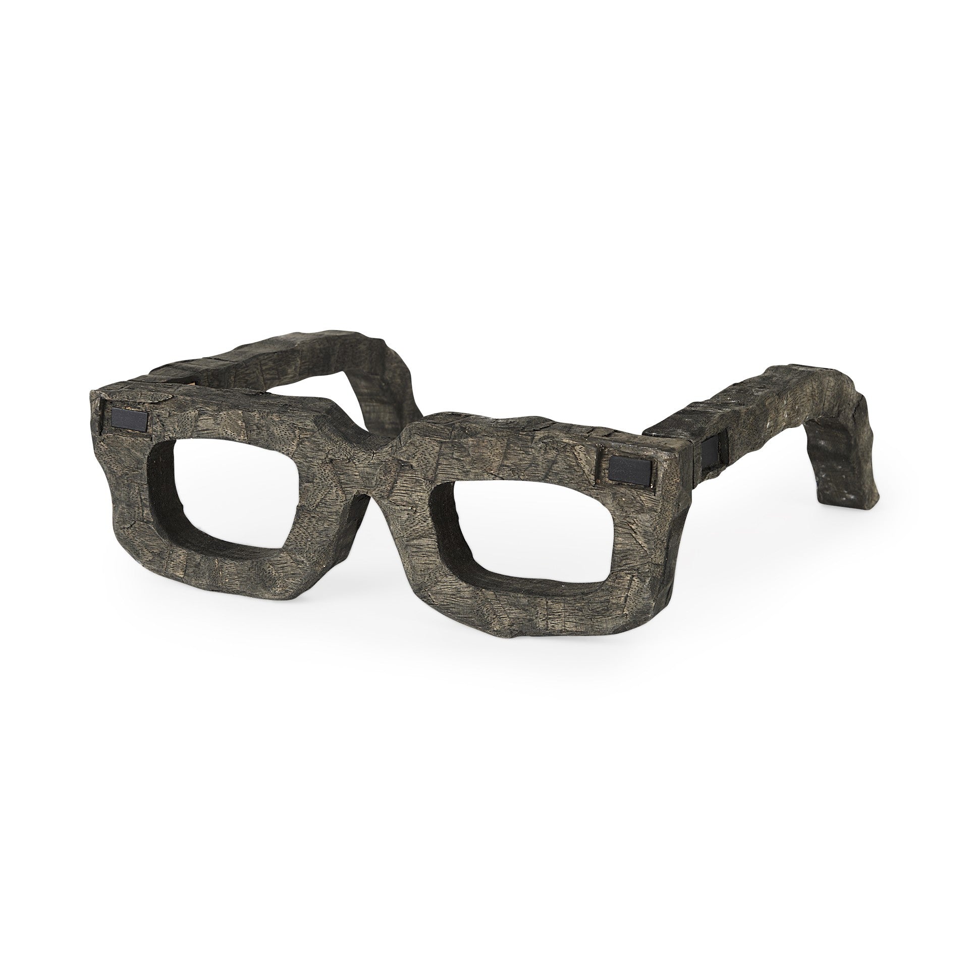 Eugene Rustic Brown Wooden Eyeglass Sculpture