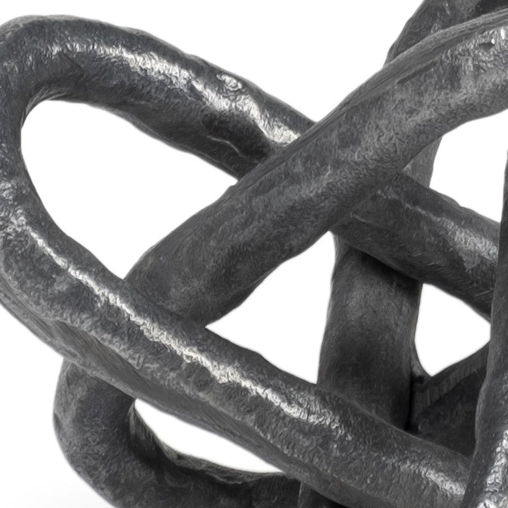 Petite Silver Metal Chain Link Sculpture