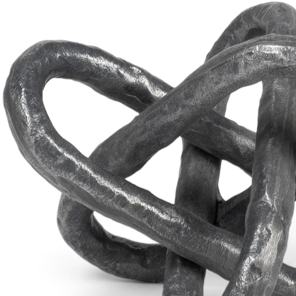 Petite Silver Metal Chain Link Sculpture