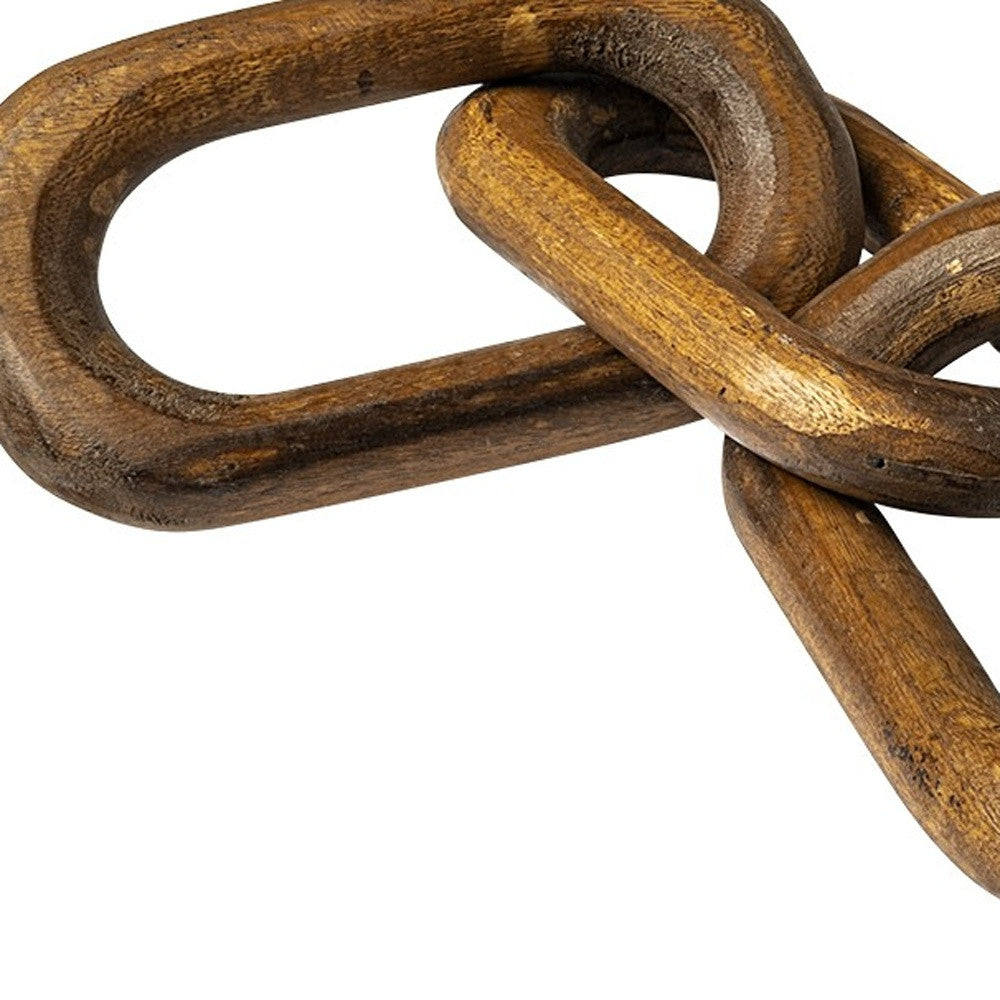 Brown Wooden Chain Link Decor Piece