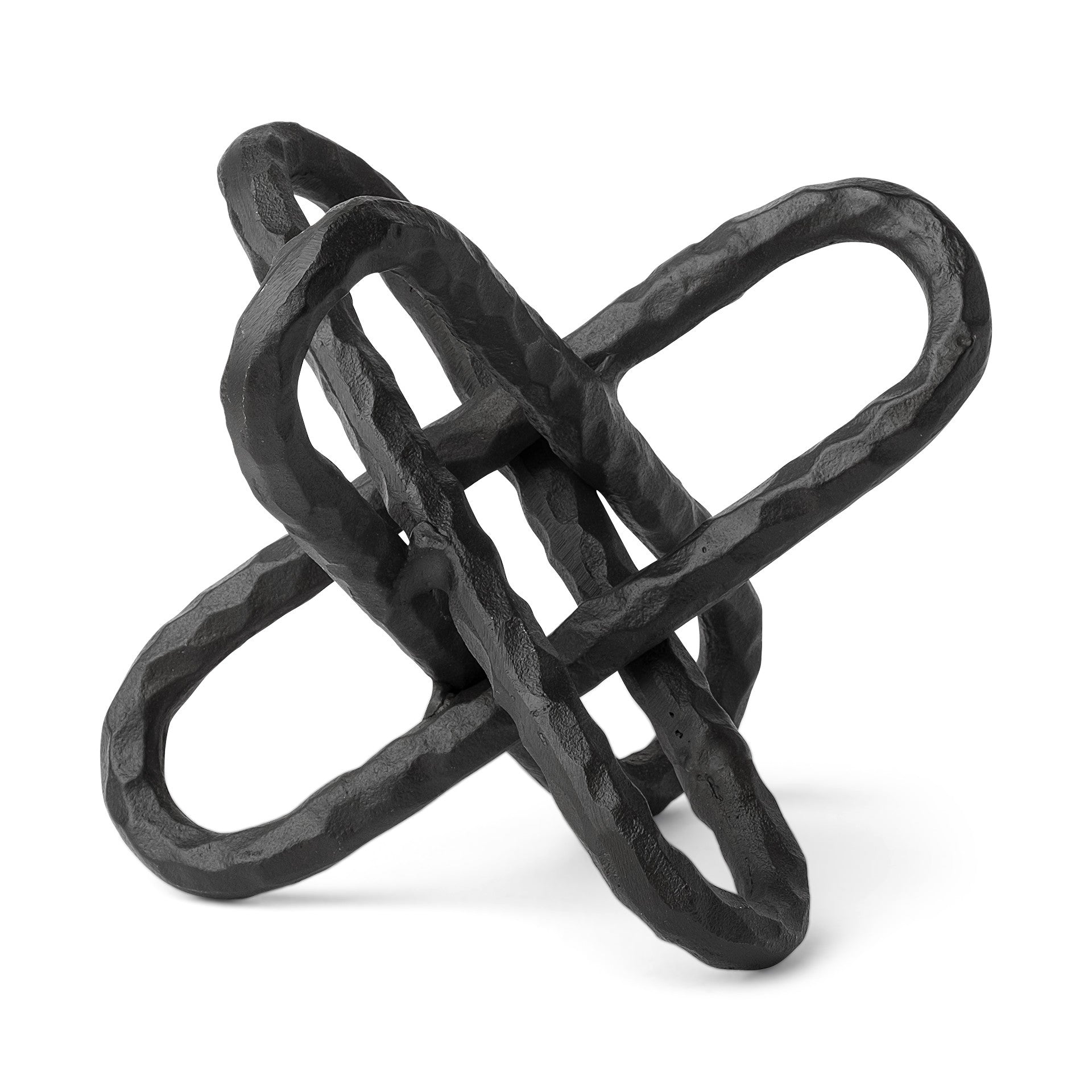 10" Black Metal Chain Link Tabletop Sculpture