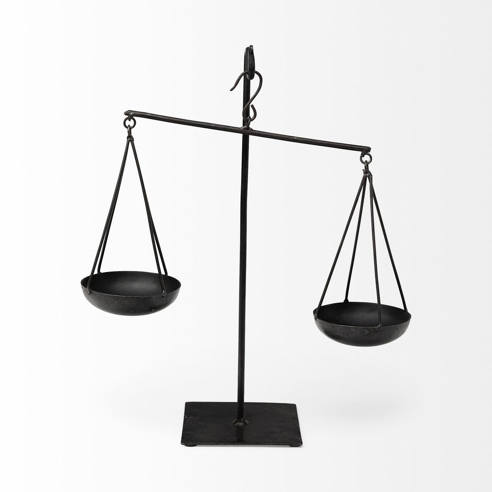 13" Libra Black Vintage Decorative Scale