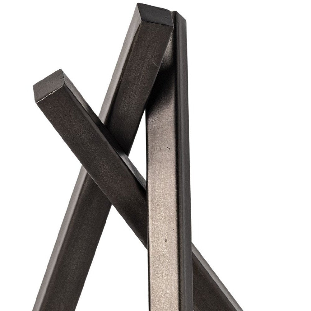 10" Black Metal Abstract Tabletop Sculpture