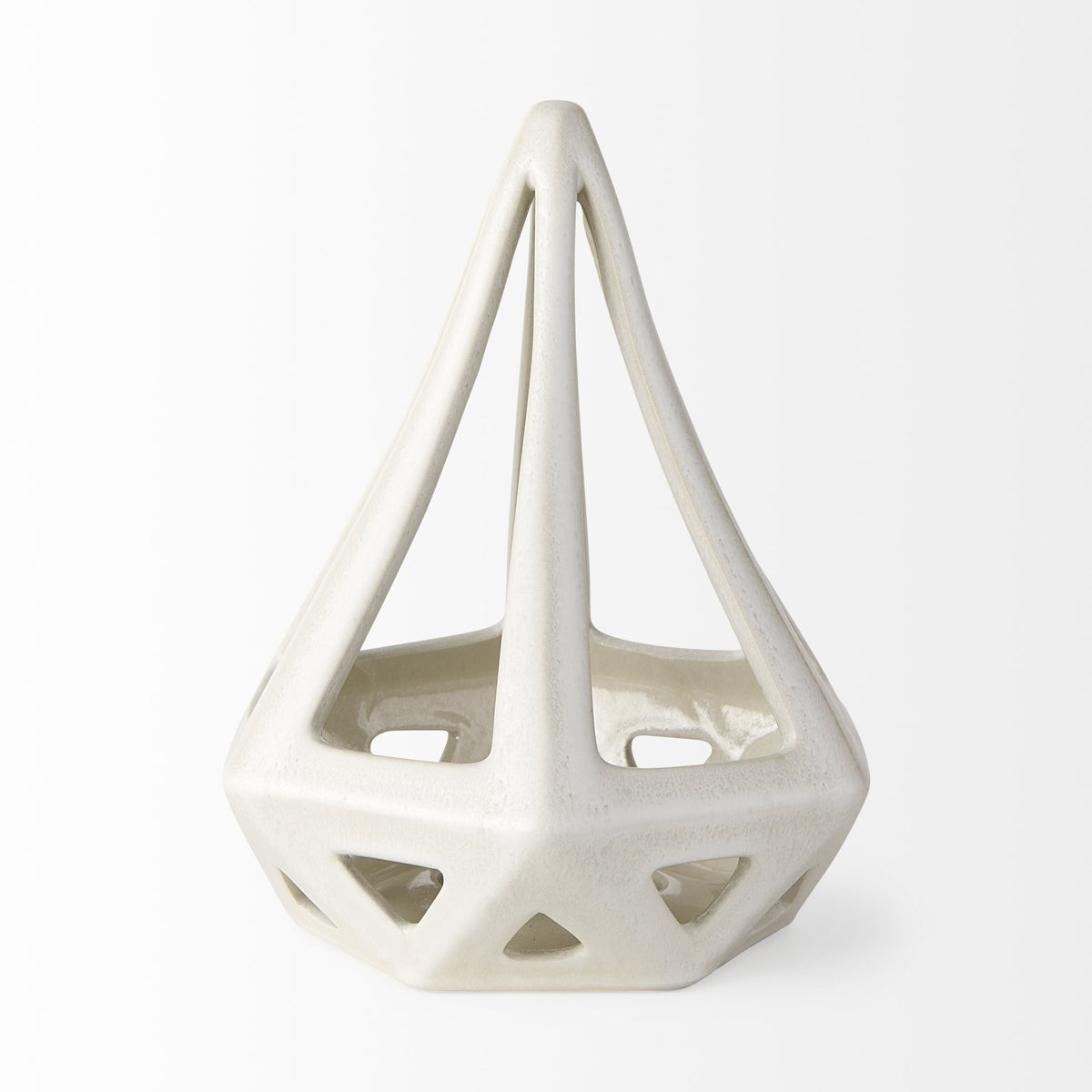 9" White Stainless Steel Tabletop Sculpture