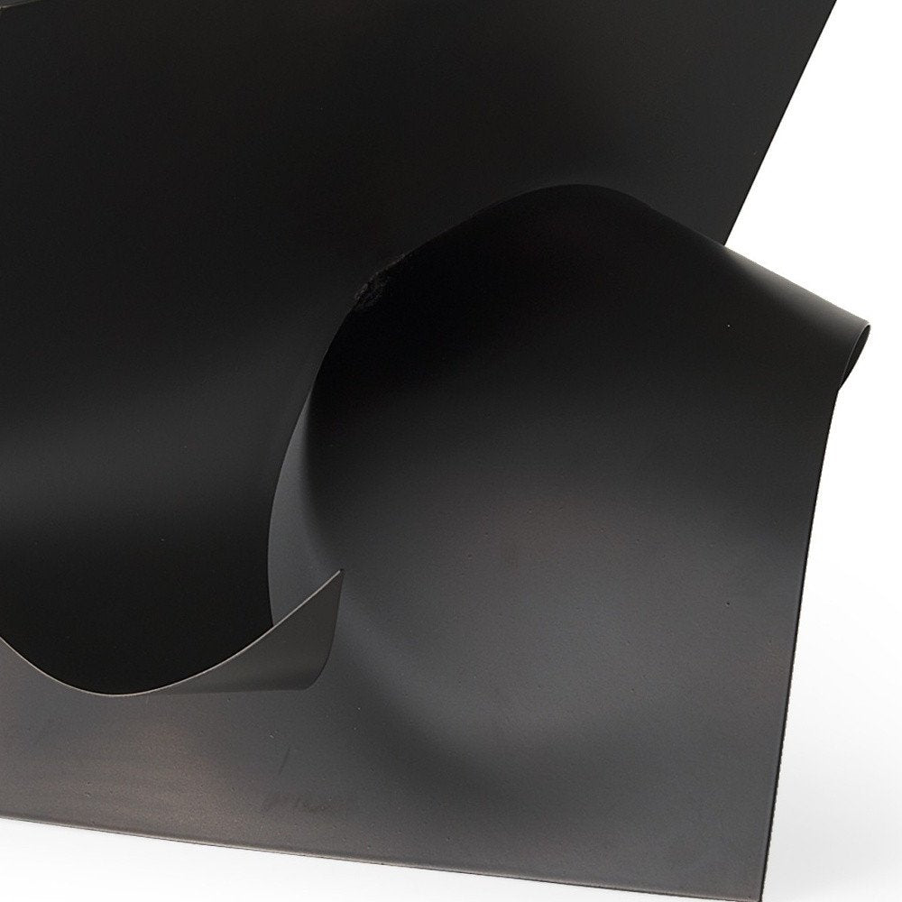 18" Metal Antiqued Black Modern Abstract Sculpture