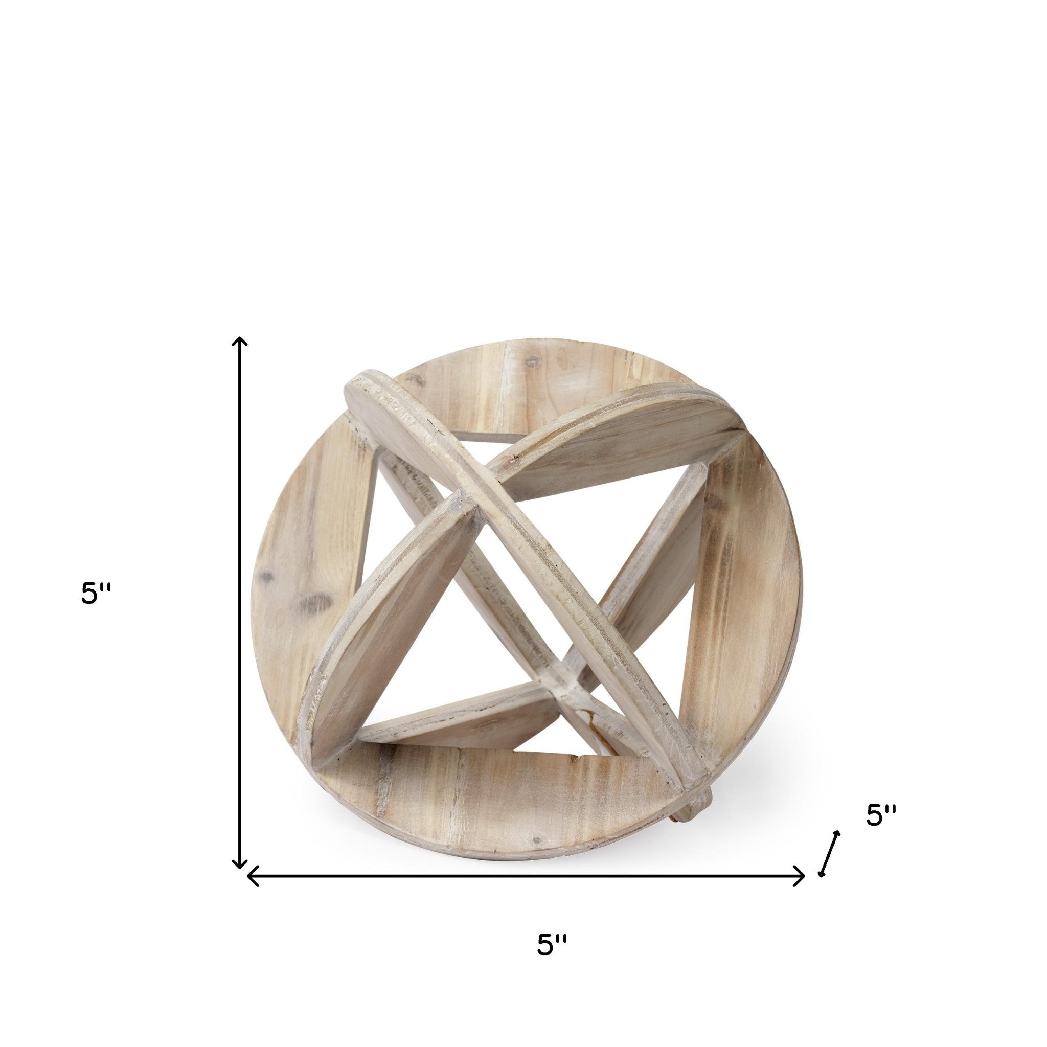 Petite Natural Wood Geometric Decor Piece
