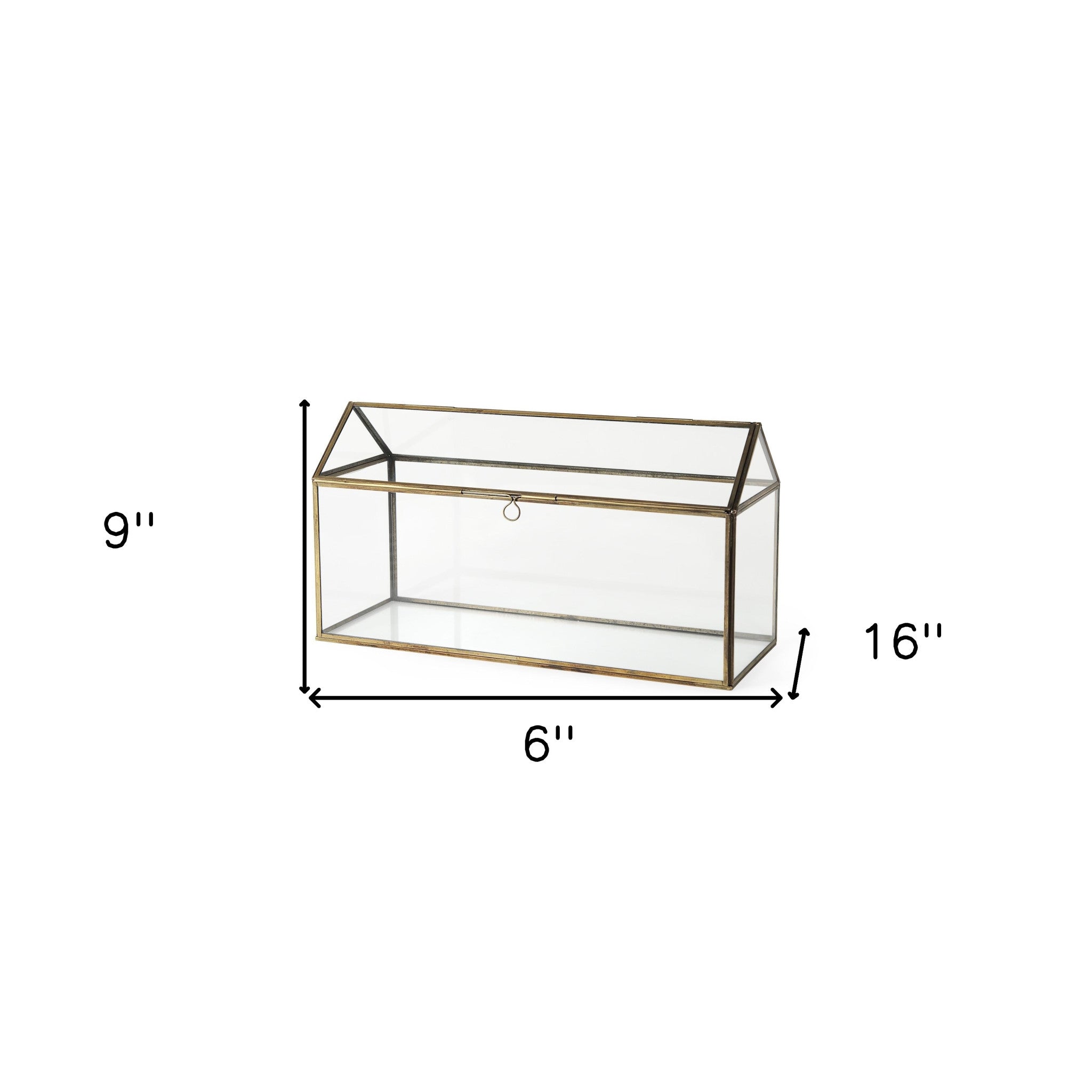 6" Gold Glass Desk Organizer