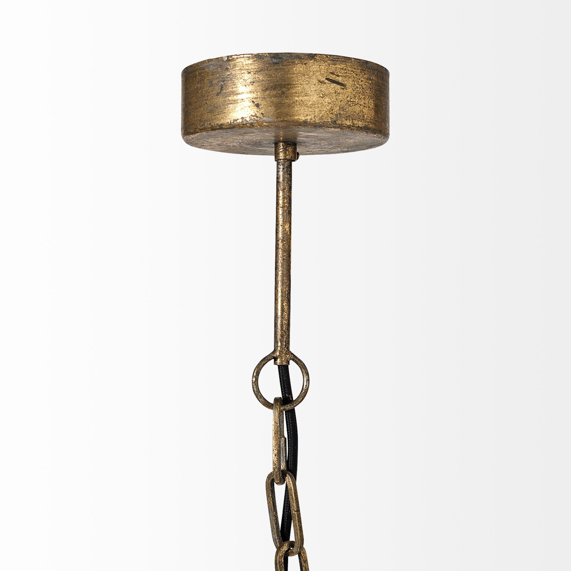 Gold Metal Globe Hanging Light