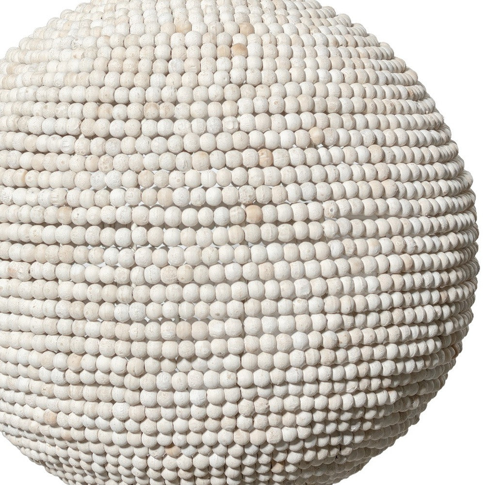 Whitewash Beaded Ball Hanging Pendent Light