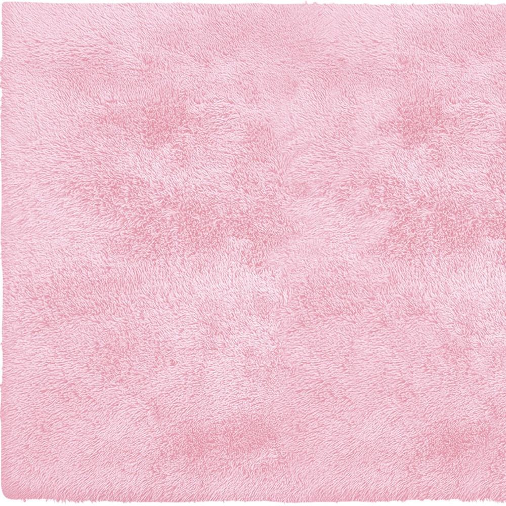4' X 5' Pink Shag Power Loom Area Rug