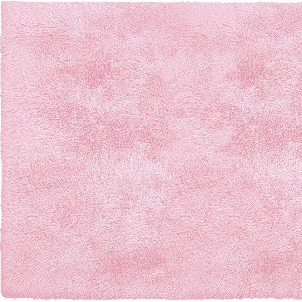4' X 5' Pink Shag Power Loom Area Rug