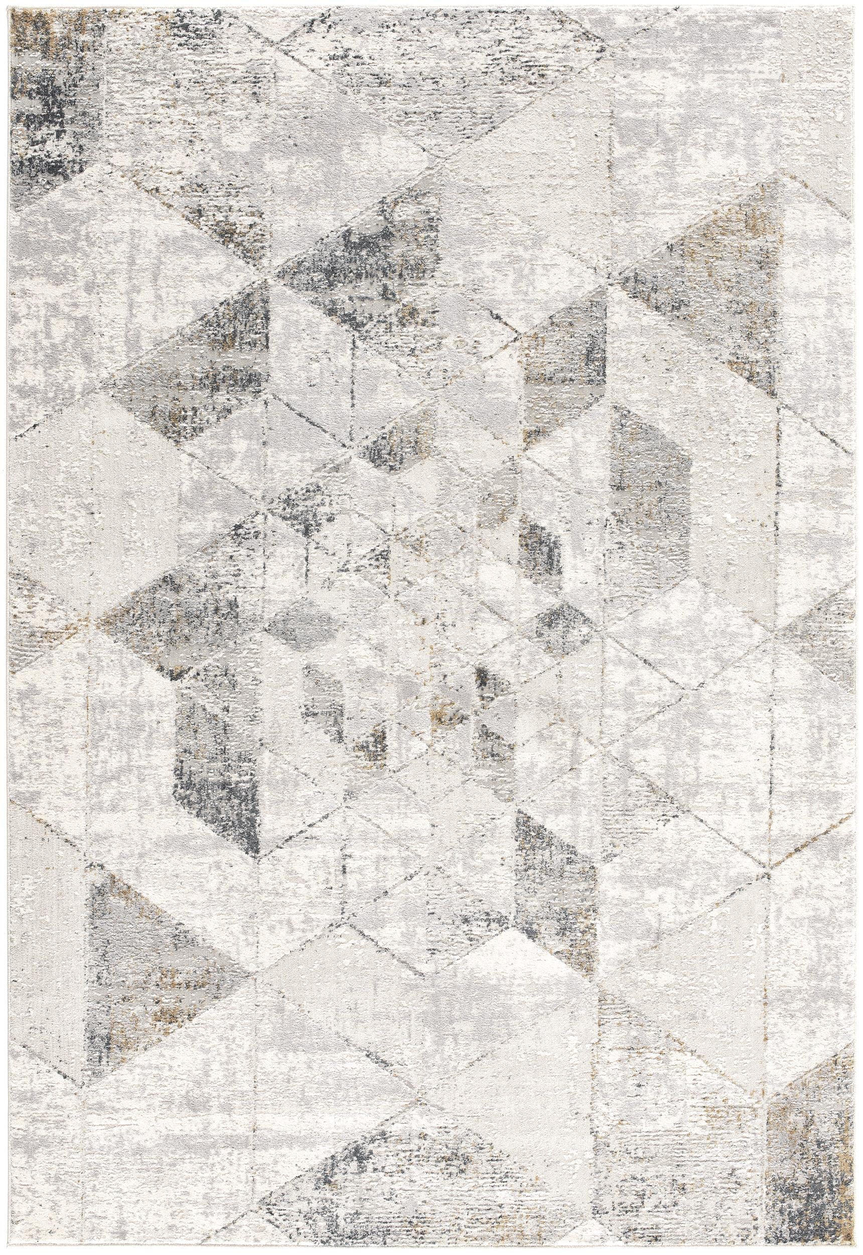 4’ X 6’ Gray And Ivory Abstract Distressed Area Rug