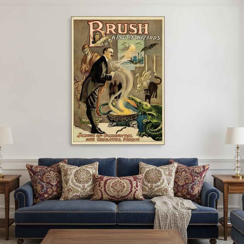 Vintage 1895 Blackstone Magic Unframed Print Wall Art