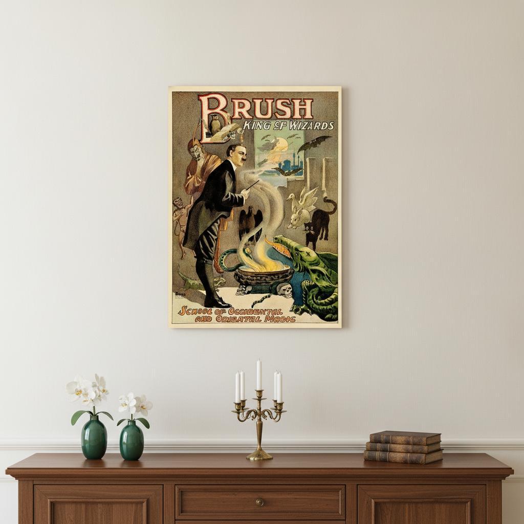 Vintage 1895 Blackstone Magic Unframed Print Wall Art