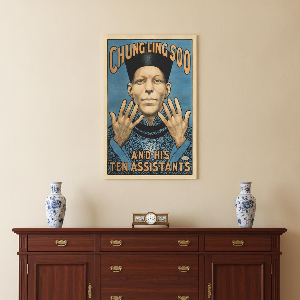 Chung Ling Soo Vintage Magic Unframed Print Wall Art