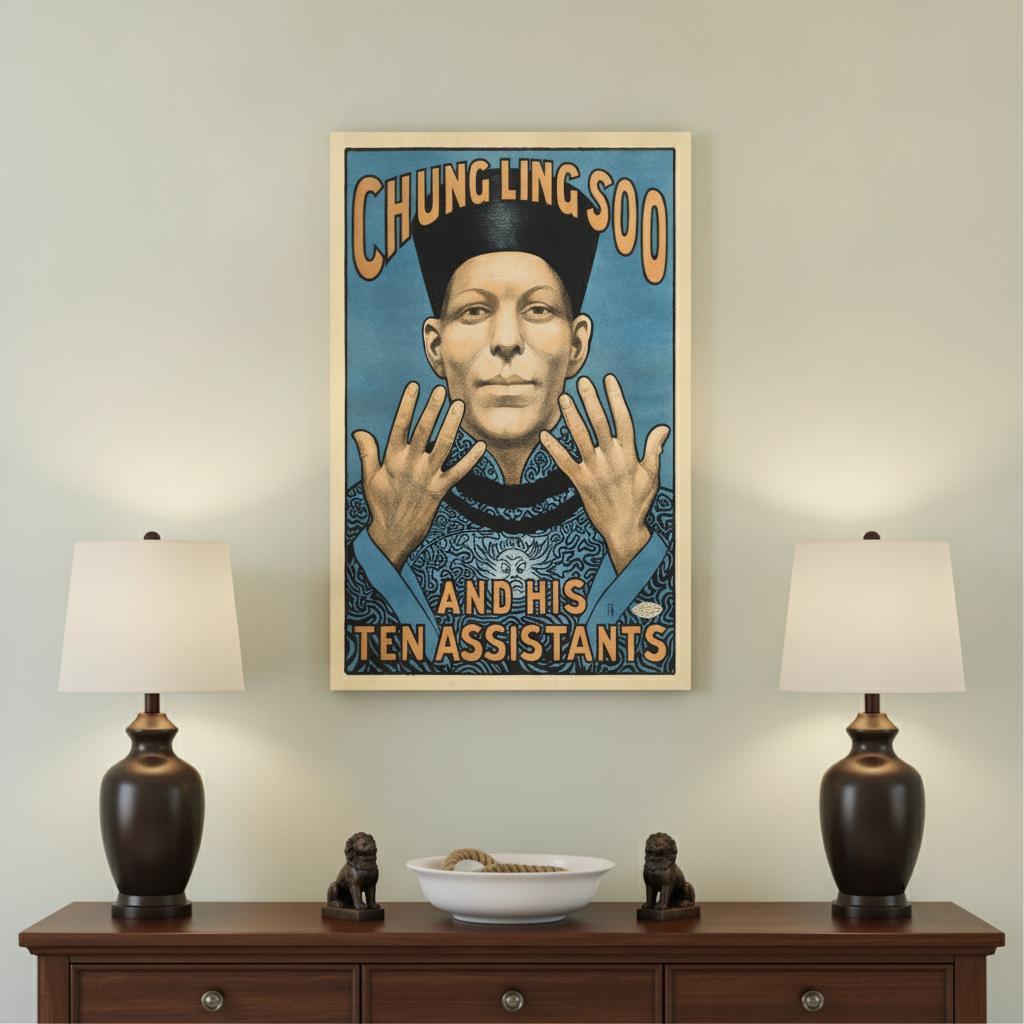 Chung Ling Soo Vintage Magic Unframed Print Wall Art