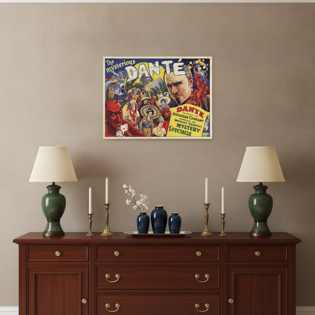 The Mysterious Dante Vintage Magic Unframed Print Wall Art