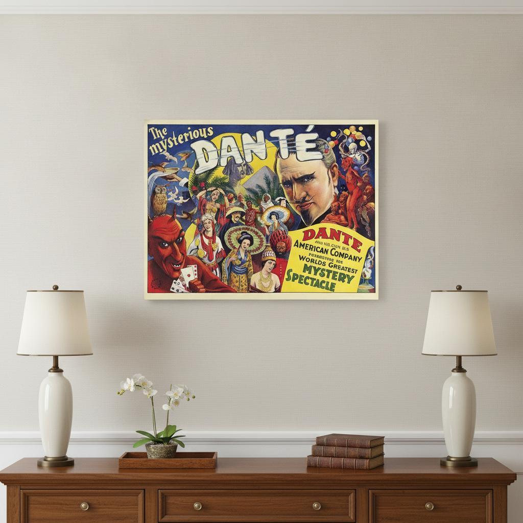 The Mysterious Dante Vintage Magic Unframed Print Wall Art