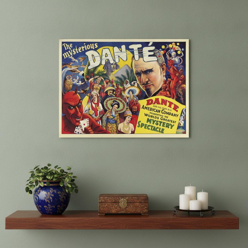 c1931 Mysterious Dante Vintage Magic Unframed Print Wall Art
