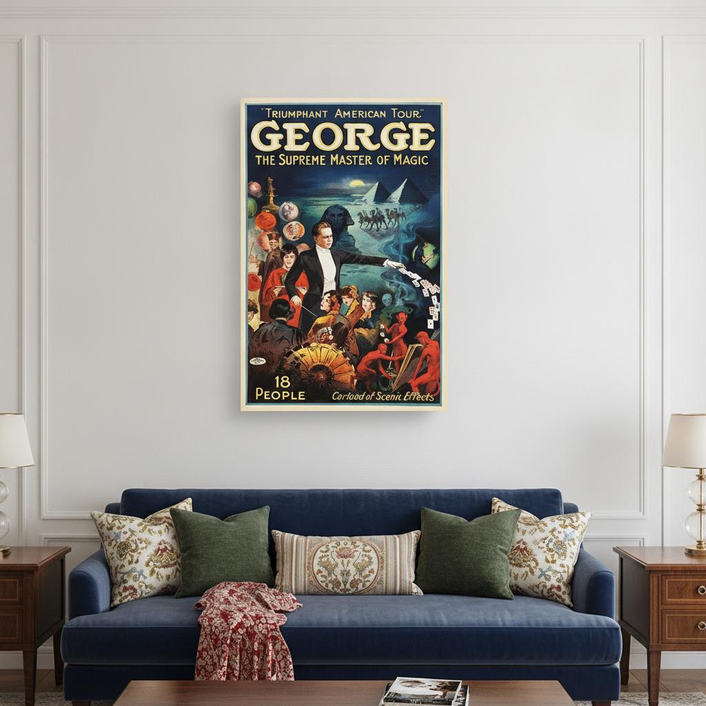George The Supreme Master Vintage Magic Unframed Print Wall Art
