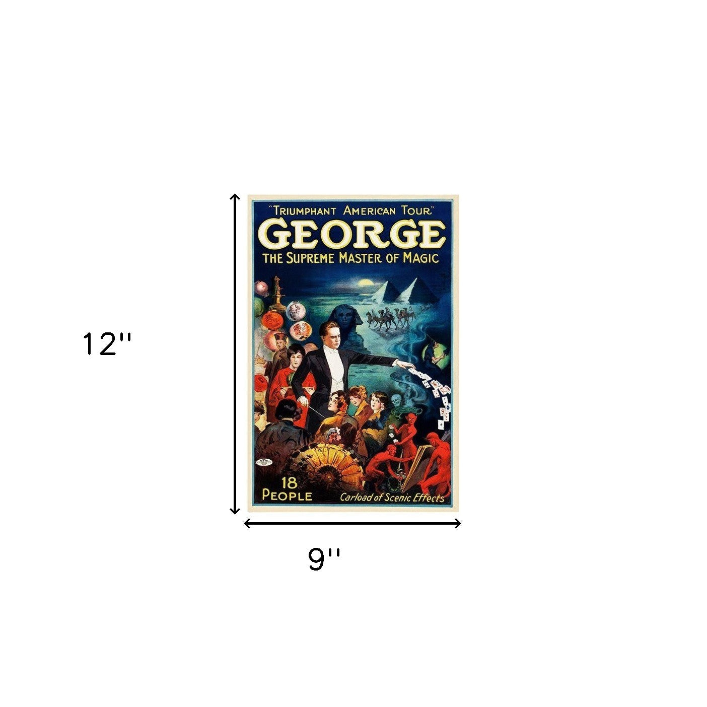 George the Supreme Vintage Magic Unframed Print Wall Art