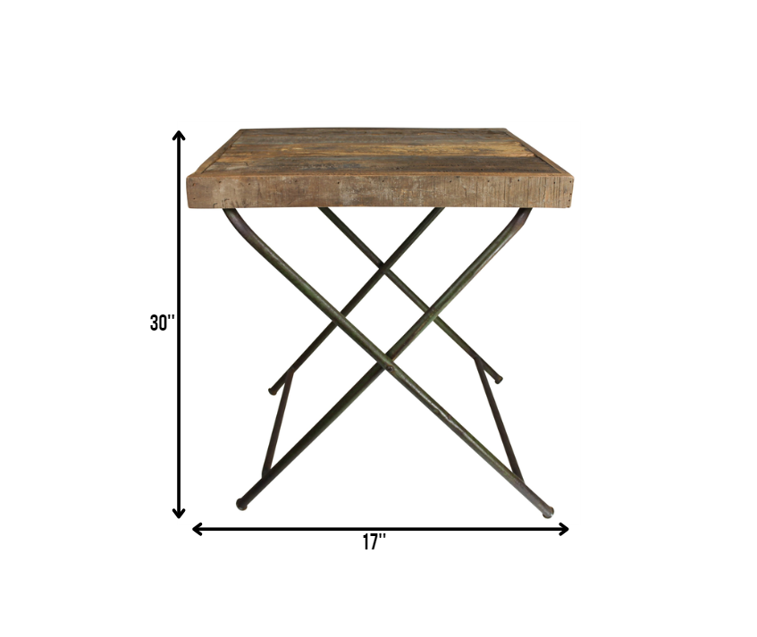30" Natural Iron End Table