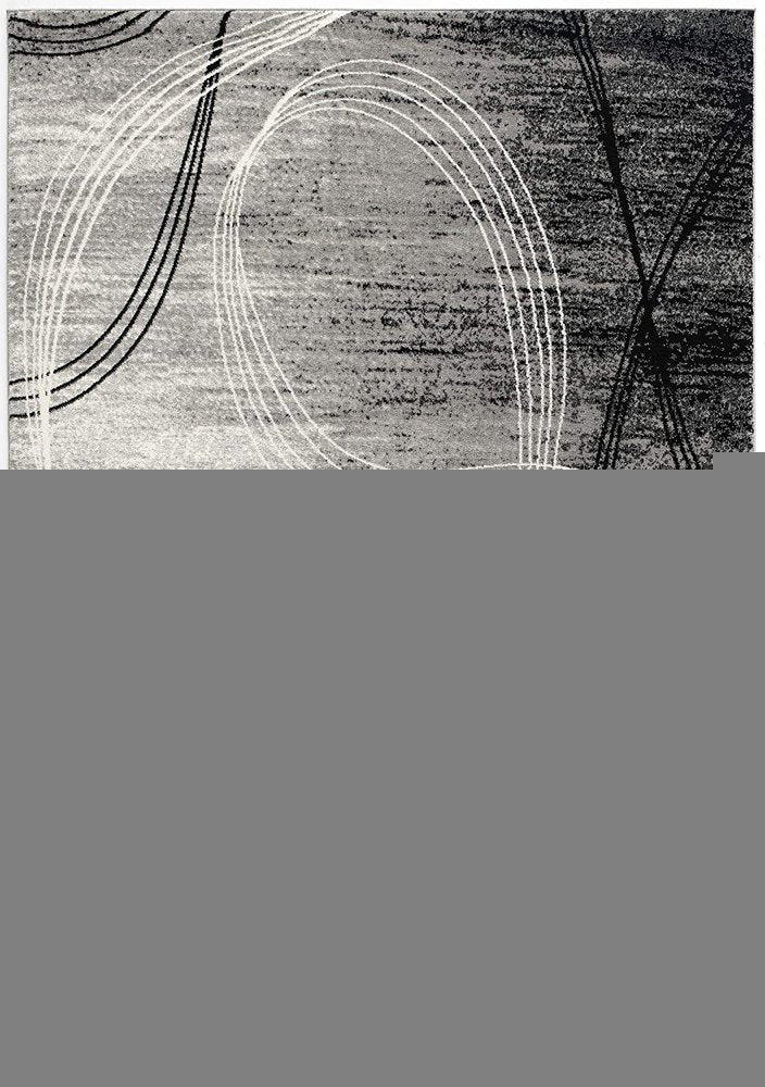 2' X 4' Gray Abstract Dhurrie Area Rug