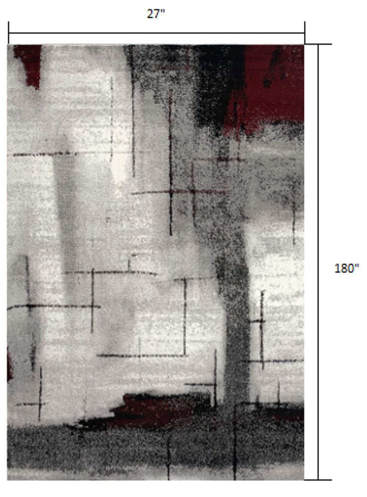 2' X 4' Gray Abstract Dhurrie Area Rug