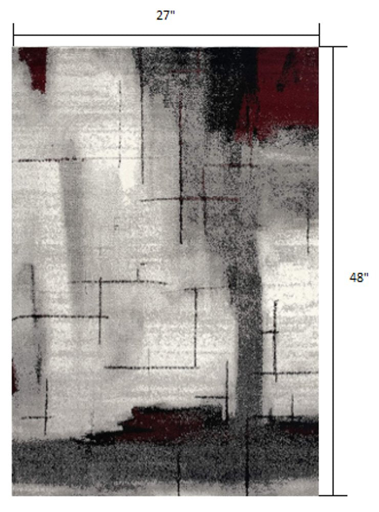 15' Gray Abstract Dhurrie Runner Rug