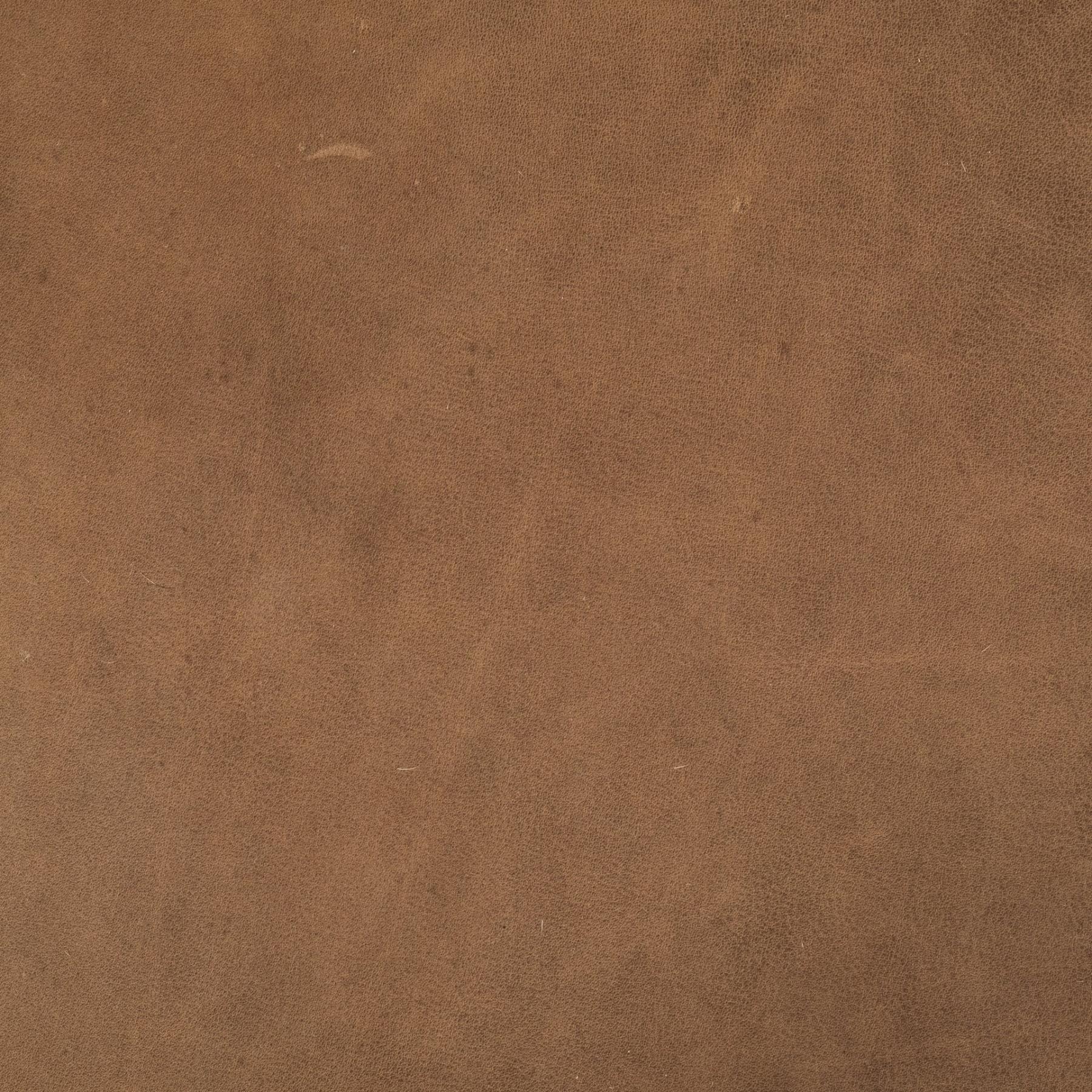 36" Brown Genuine Leather Cube Ottoman