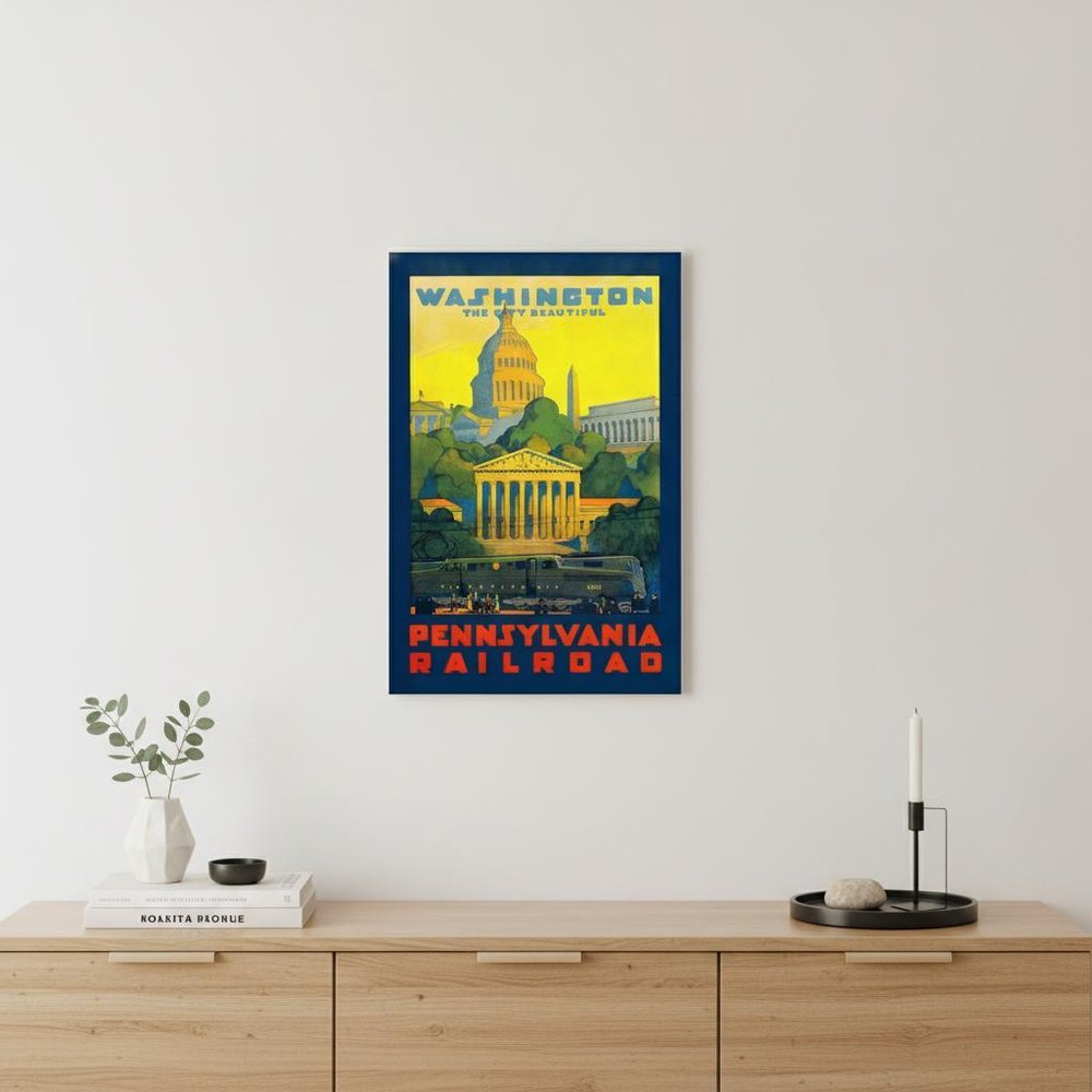 Washington Dc Vintage Travel Unframed Print Wall Art