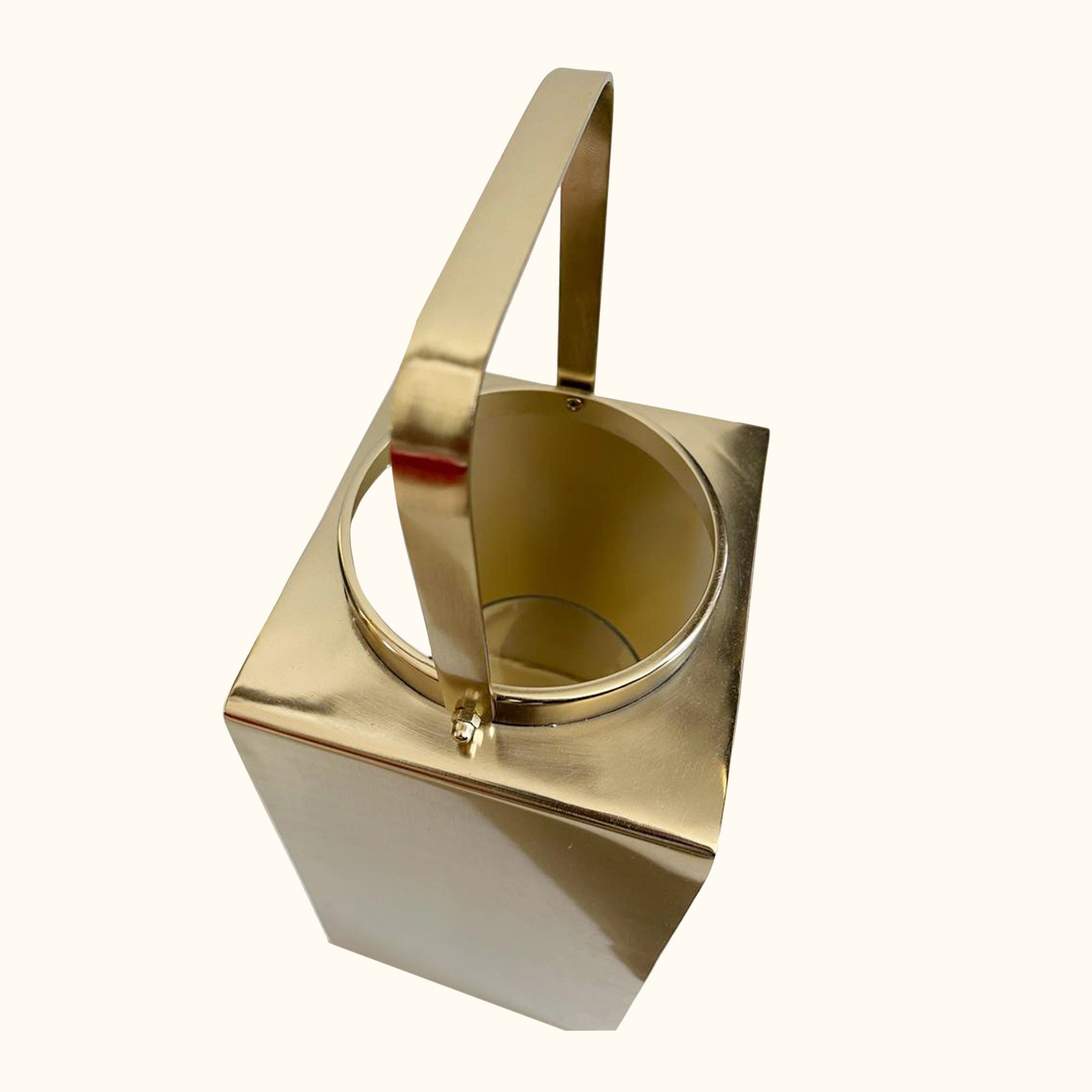 Modern Gold and Glass Candle Holder