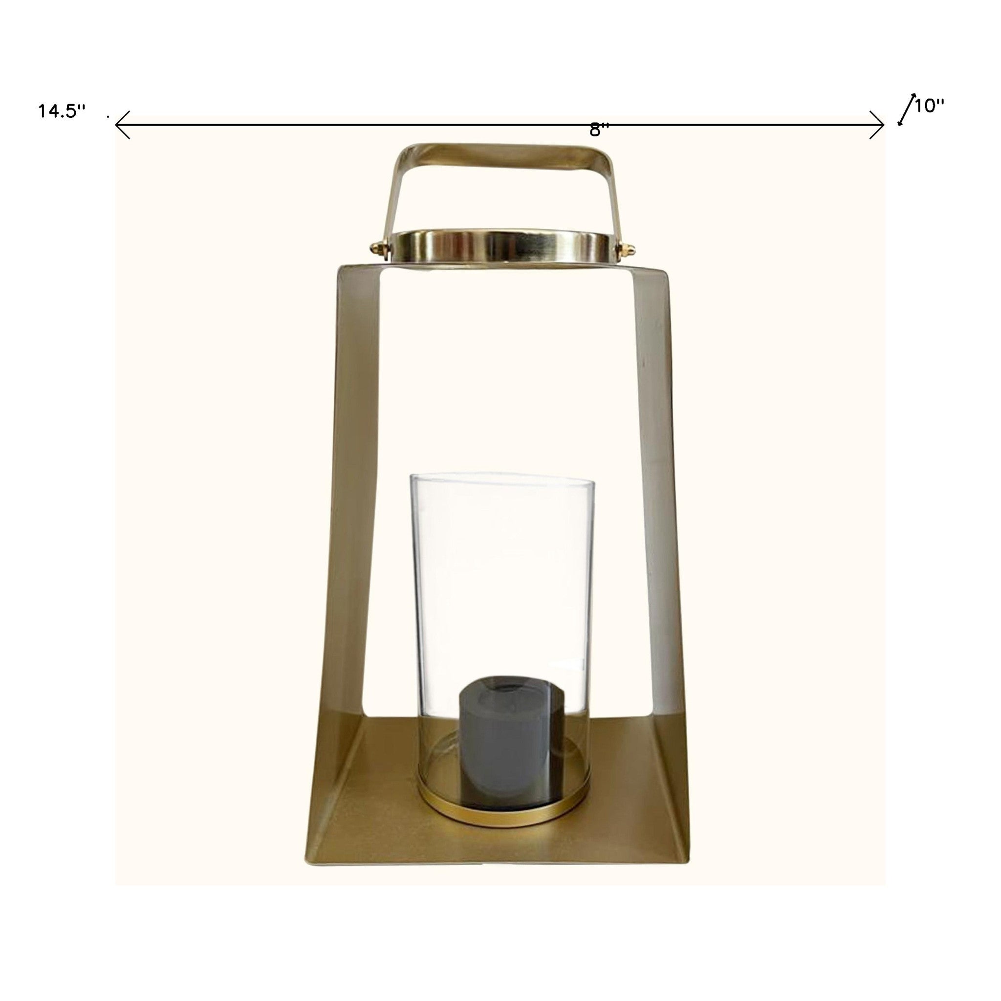 Modern Gold and Glass Candle Holder