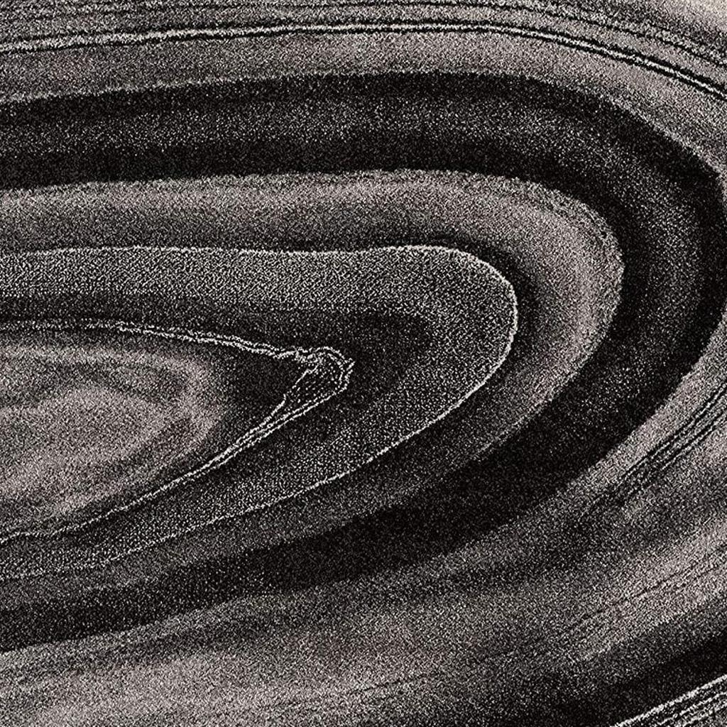 4' X 6' Dark Gray Abstract Illusional Area Rug