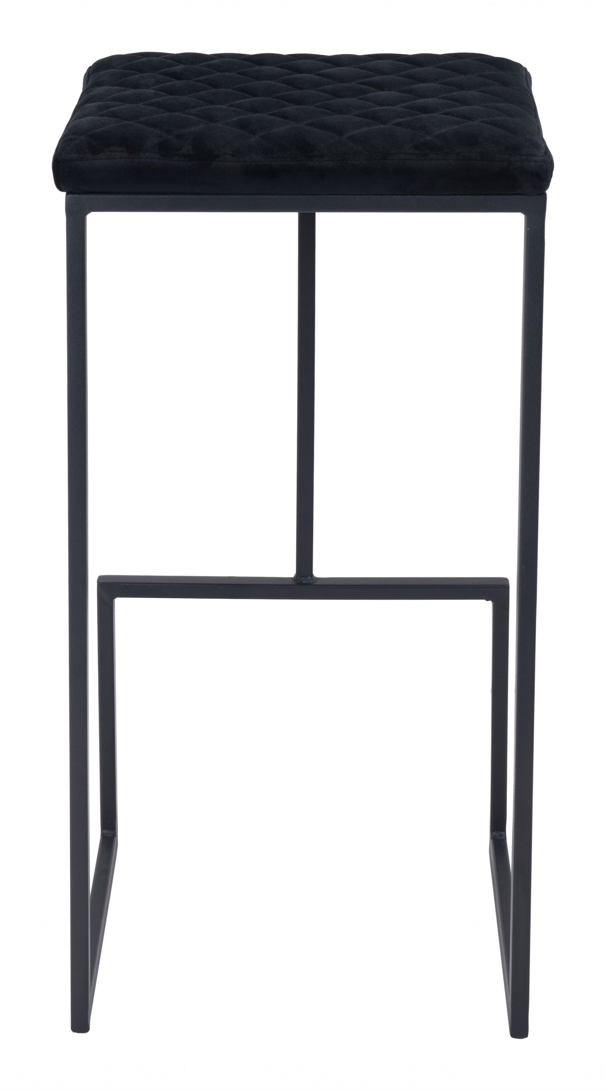 30" Black Steel Backless Bar Height Bar Chair