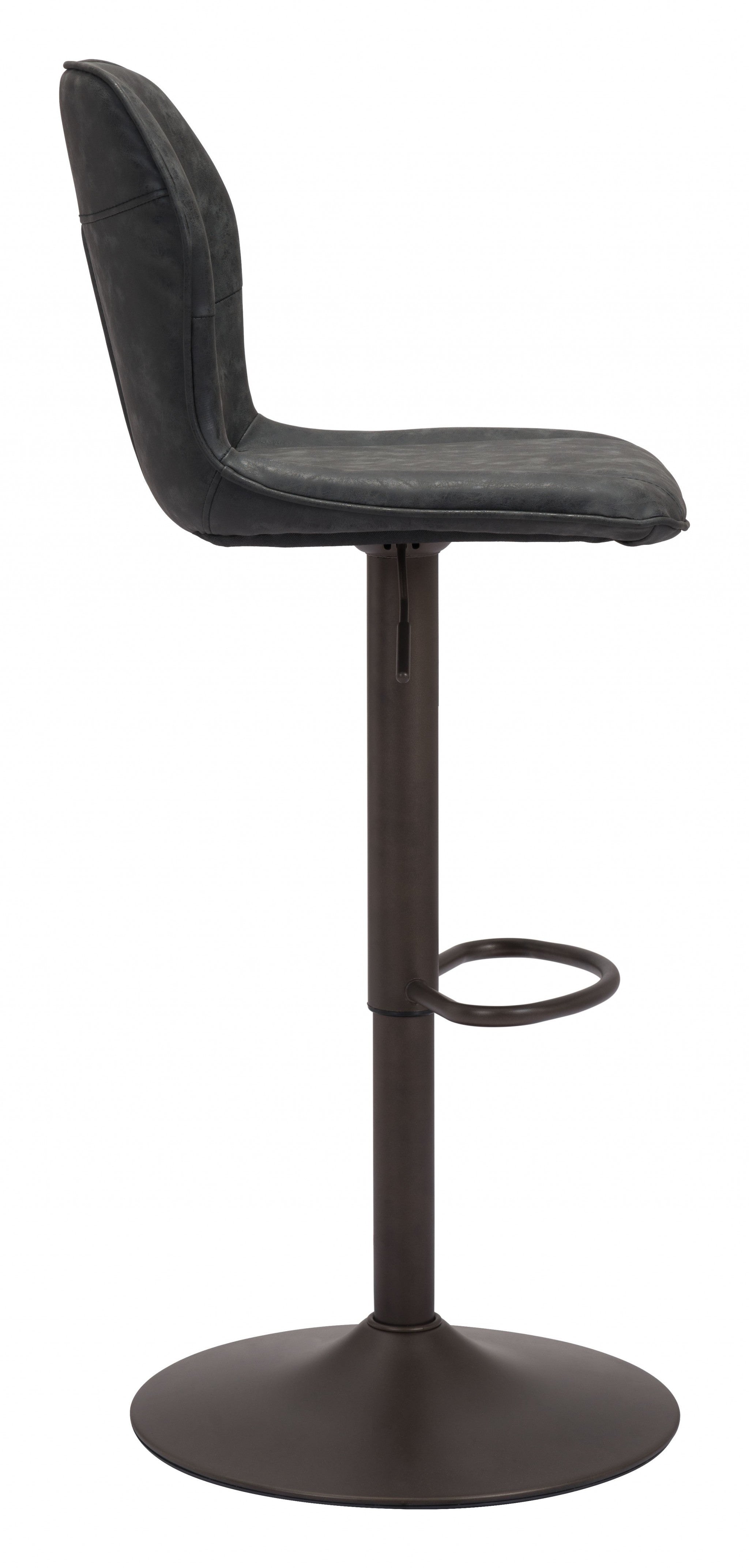24" Black Steel Swivel Low Back Counter Height Bar Chair
