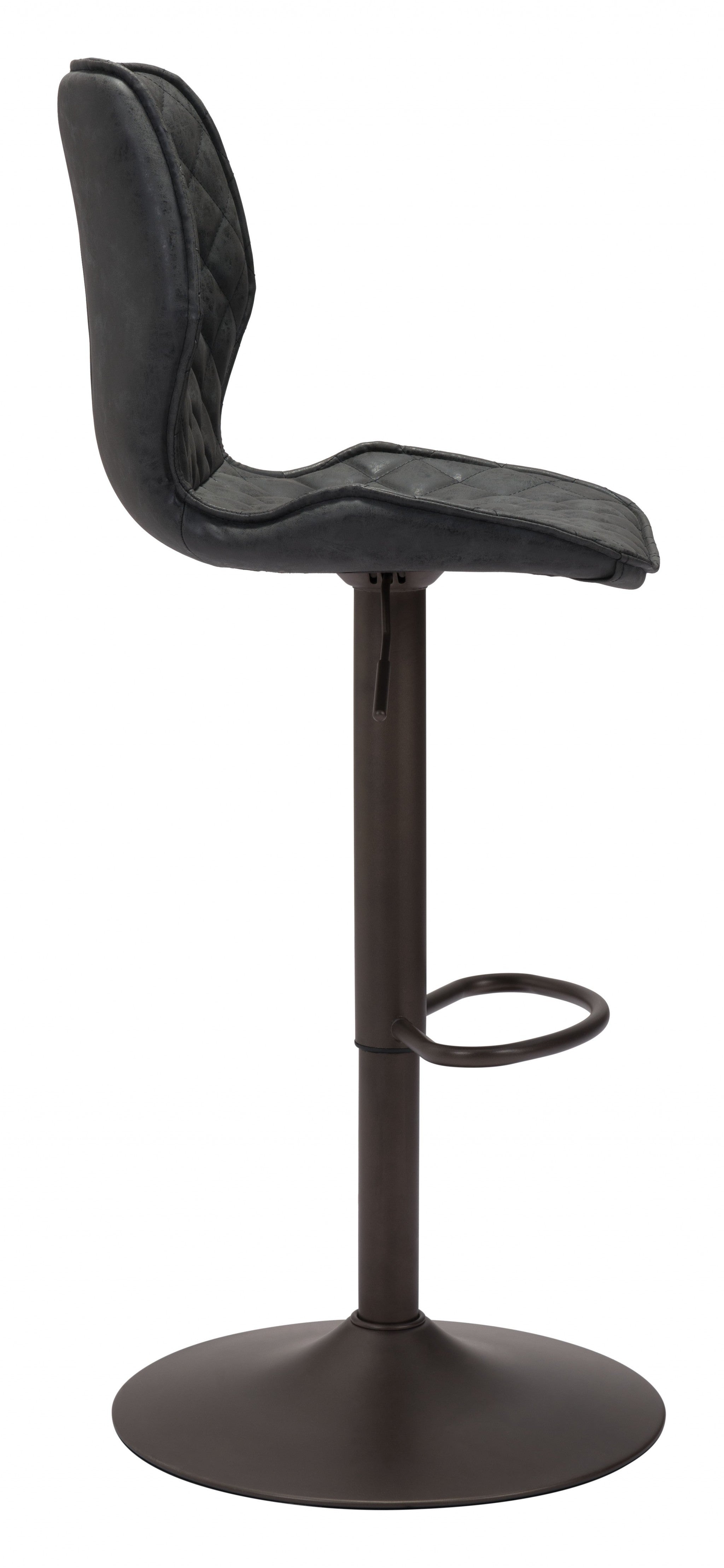 24" Black Steel Swivel Low Back Counter Height Bar Chair