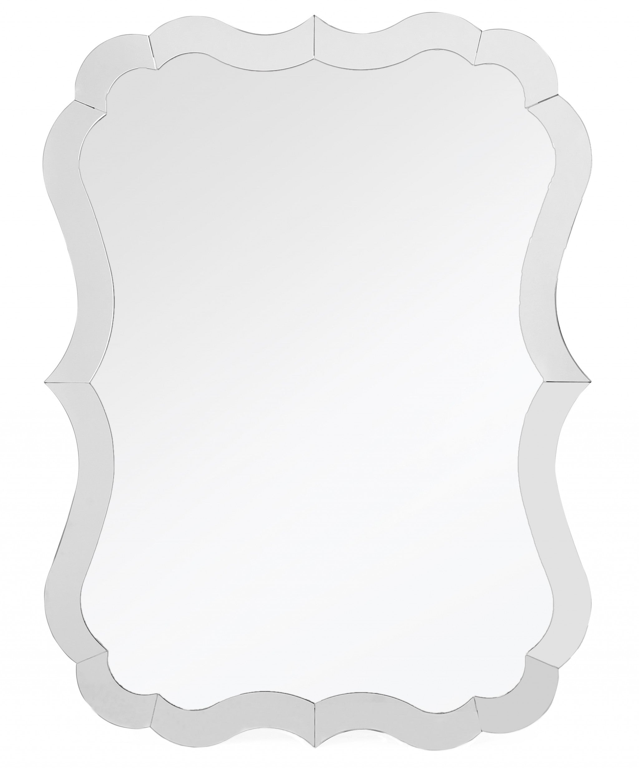32" Clear Novelty Glass Framed Accent Mirror