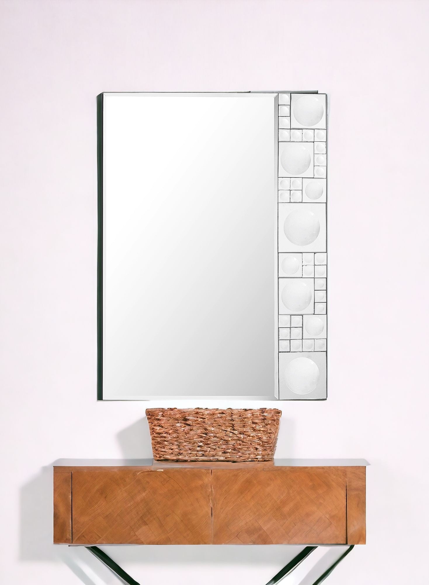 38" Clear Glass Framed Accent Mirror