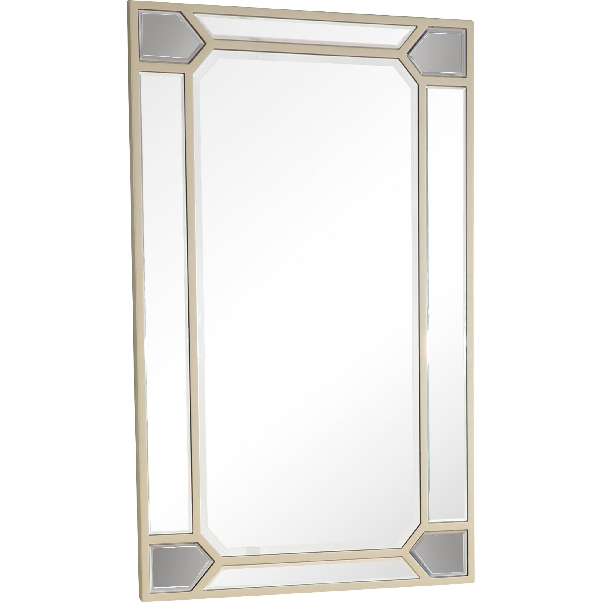 43" Silver Metal Framed Accent Mirror