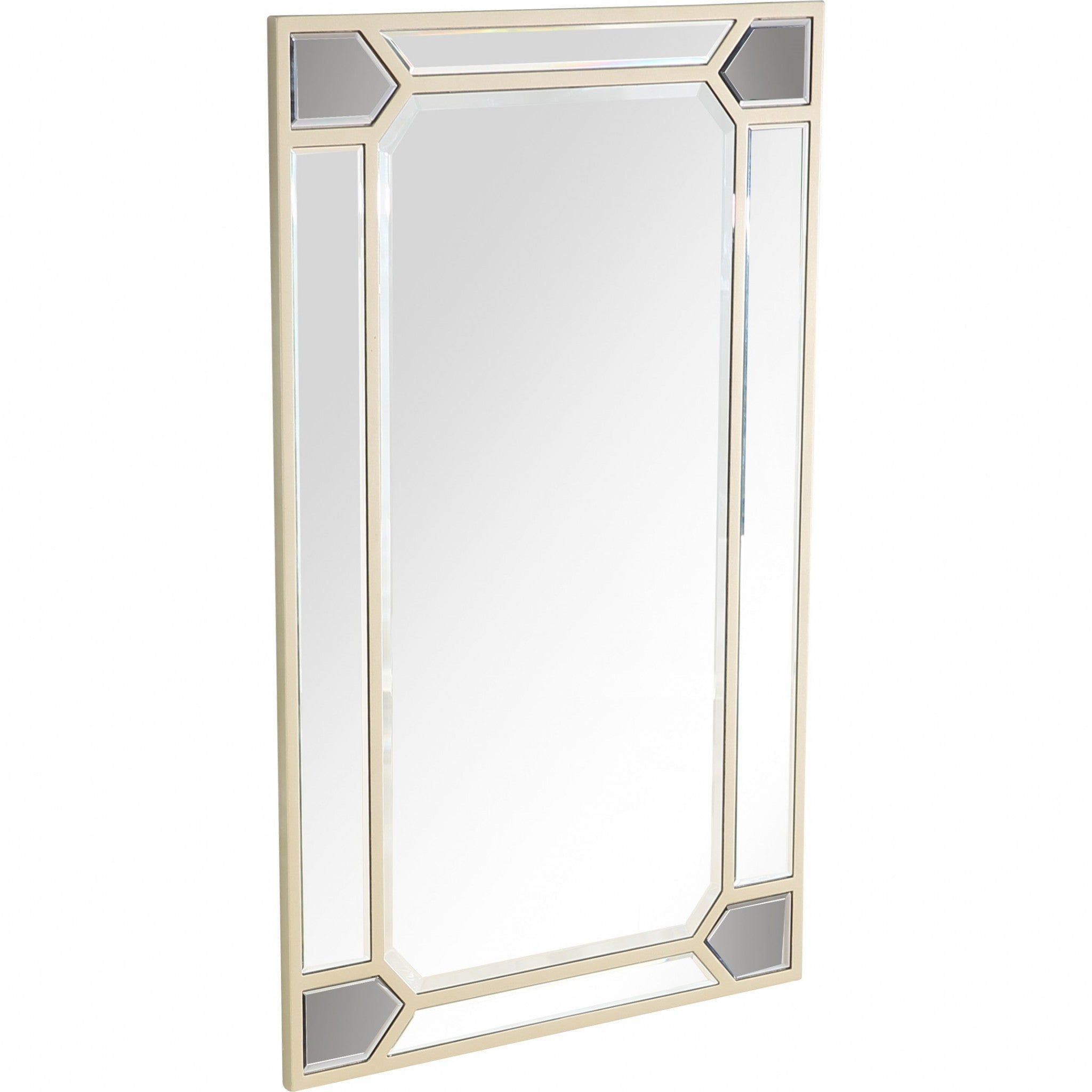 43" Silver Metal Framed Accent Mirror