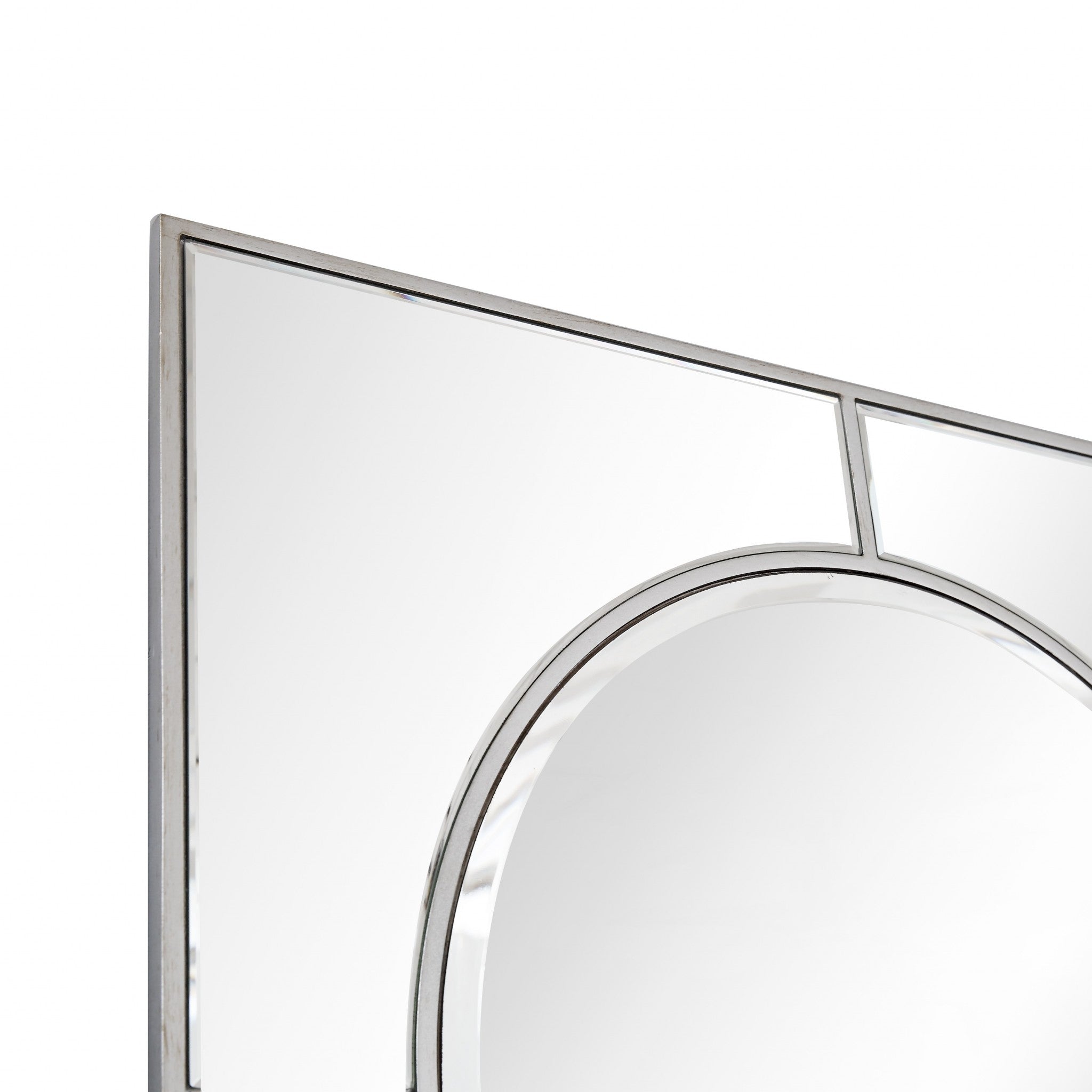 48" Silver Metal Framed Accent Mirror