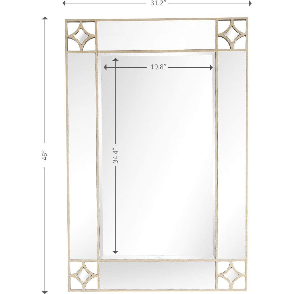 46" Champagne Framed Accent Mirror