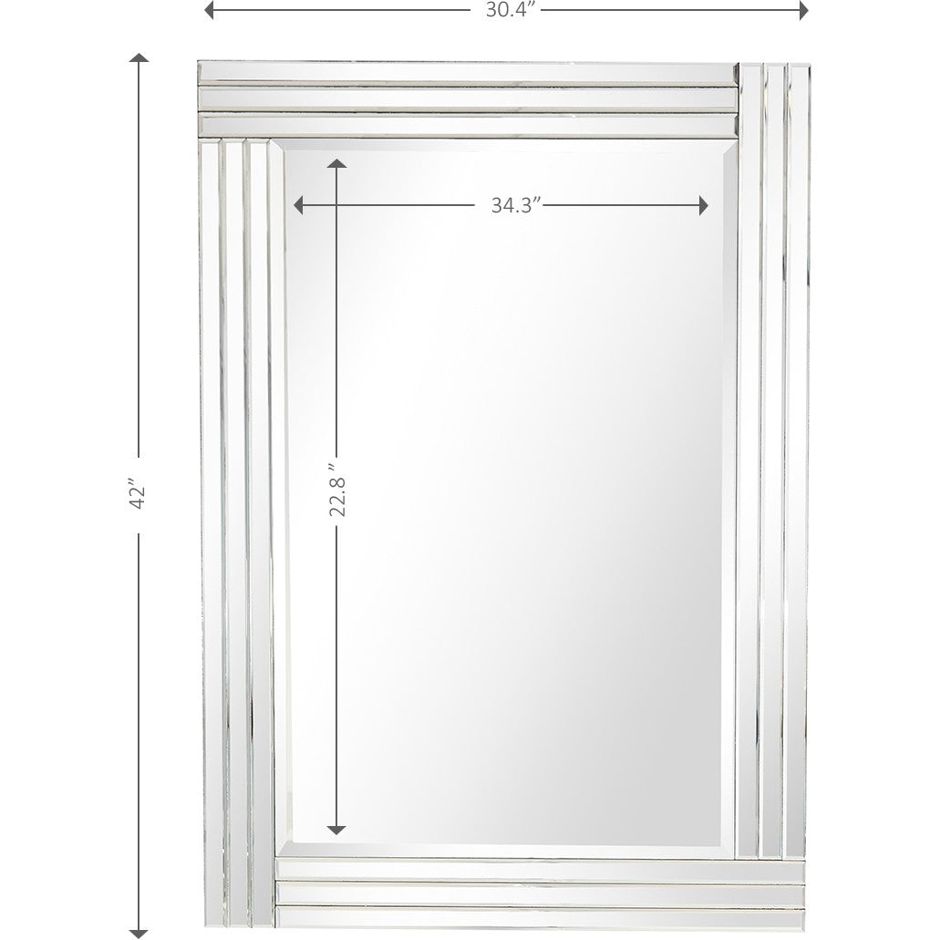 42" Clear Framed Accent Mirror