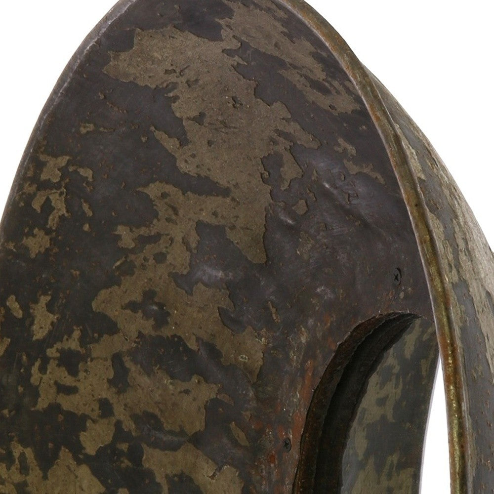 Jumbo Metal Bowl Wall Mirror