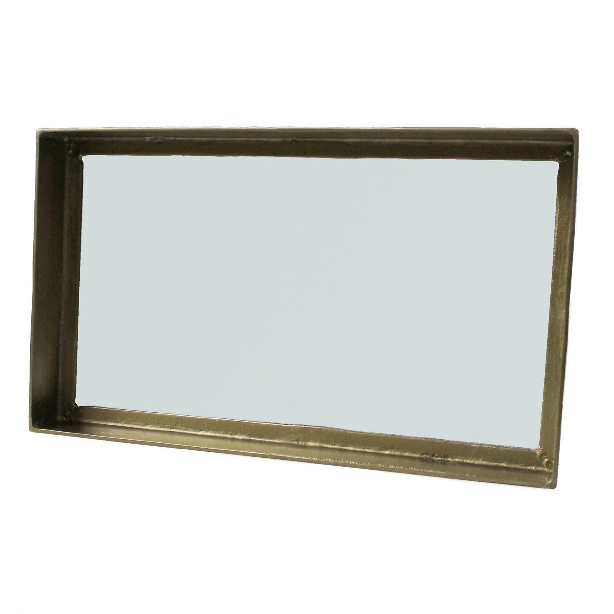 19" Gold Framed Accent Mirror