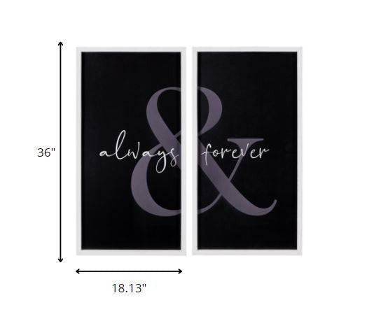 Two Piece Always and Forever Wall Art